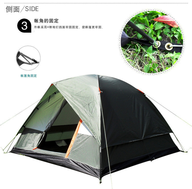 Cheap Goat Tents LOOKO 2022 New Outdoor Supplies Rainstorm Camping Tent 3 4 People Build Double Layer Family Travel Tent   